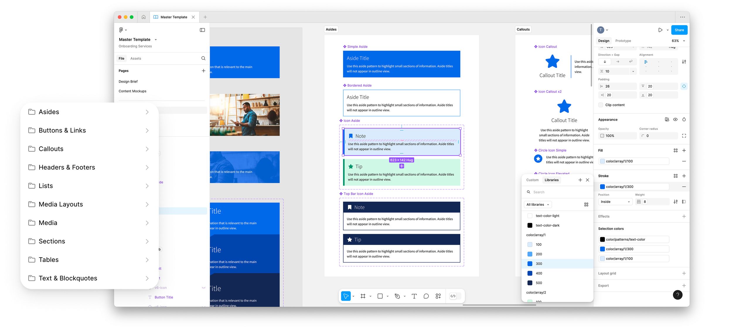 Our Figma pattern library