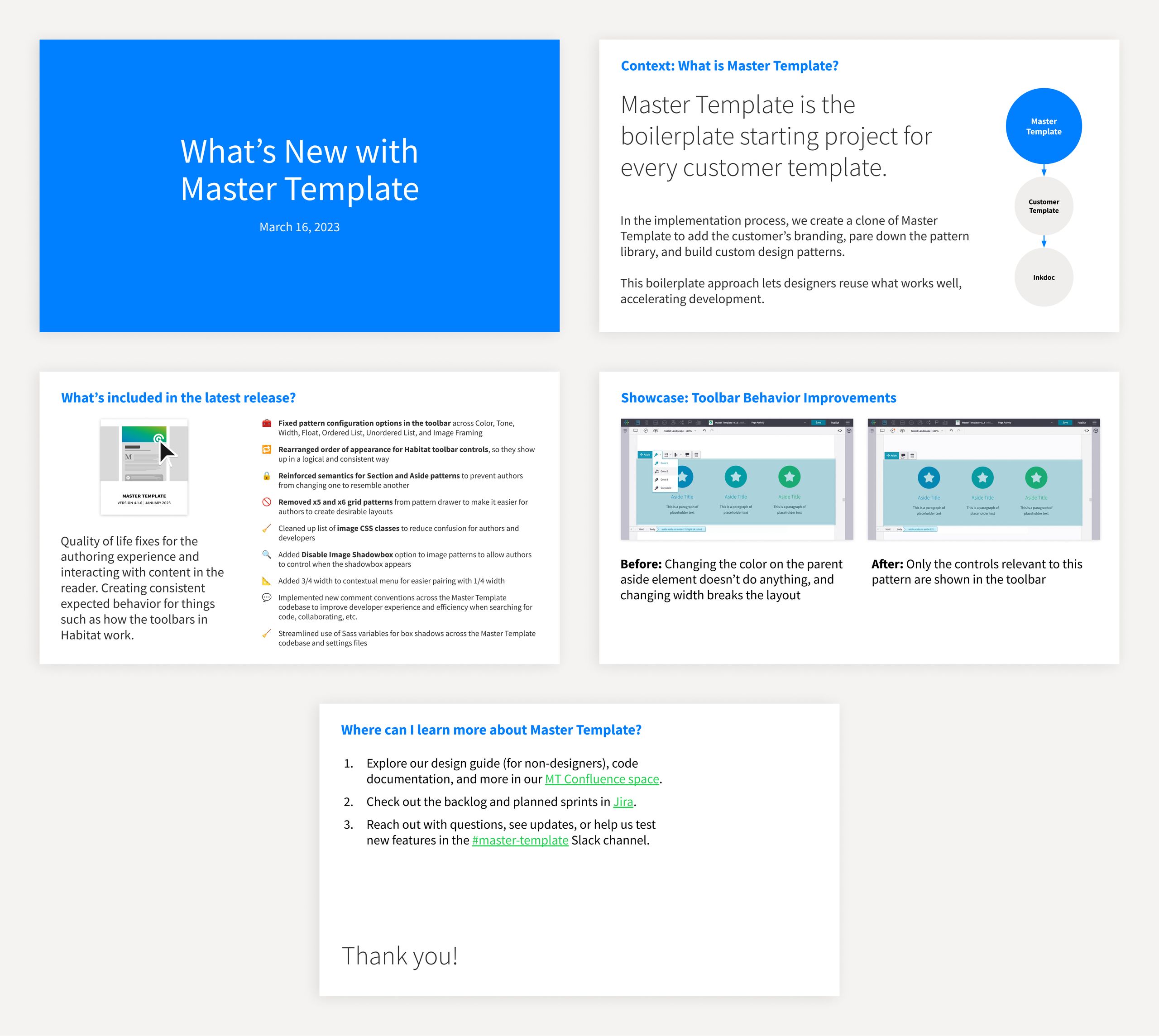Master Template slides