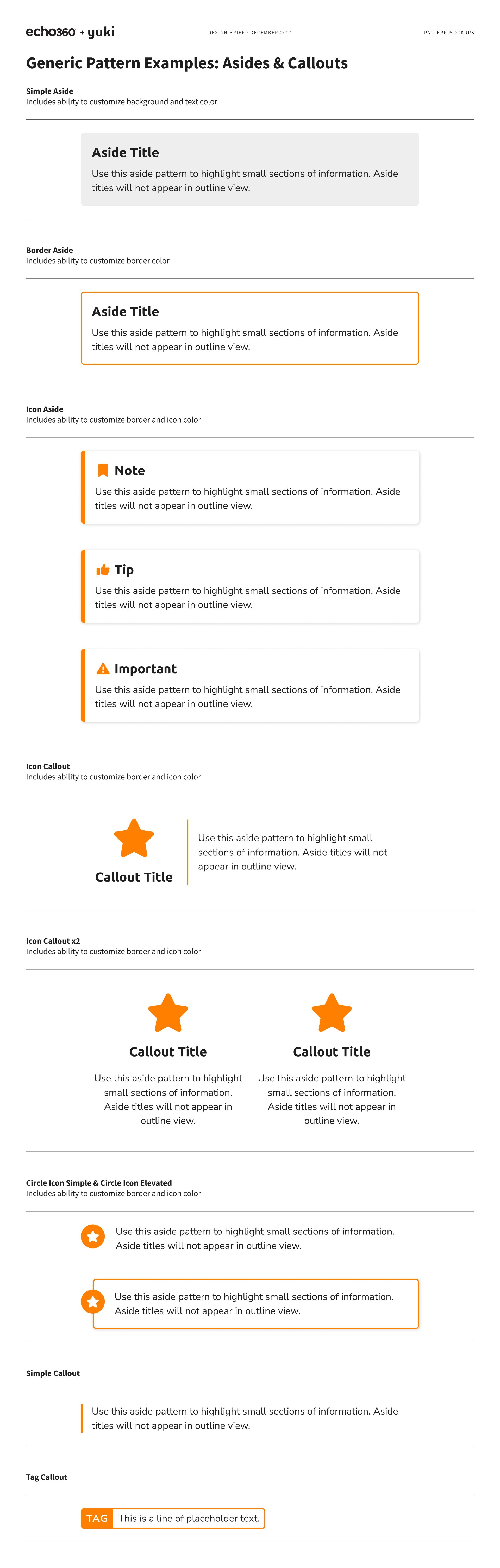 Yuki asides & callouts