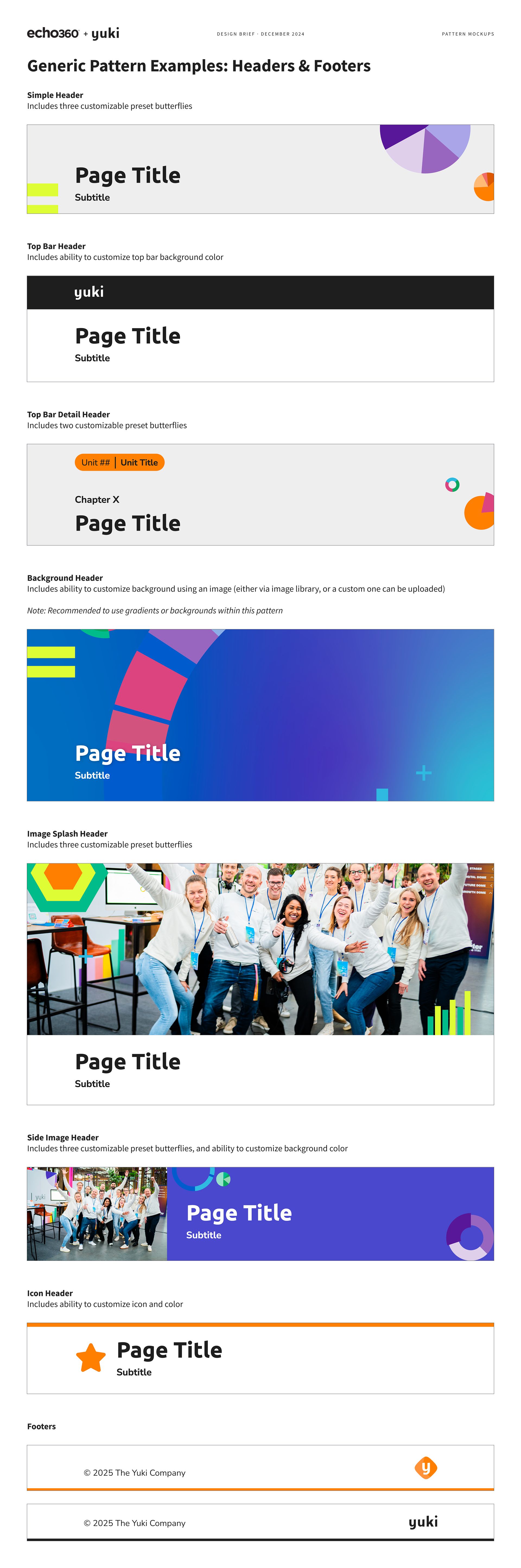 Yuki headers & footers