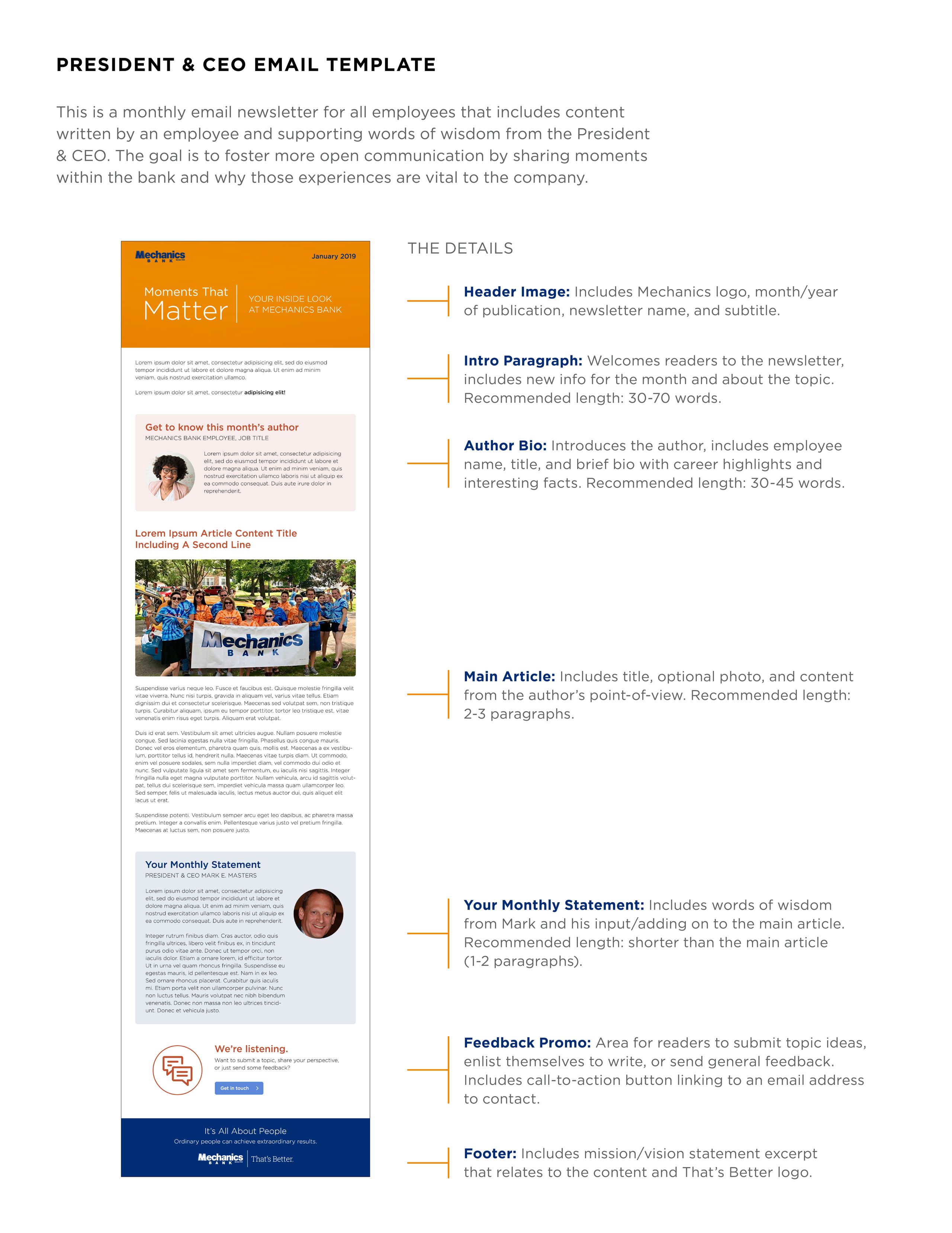 Email newsletter concept