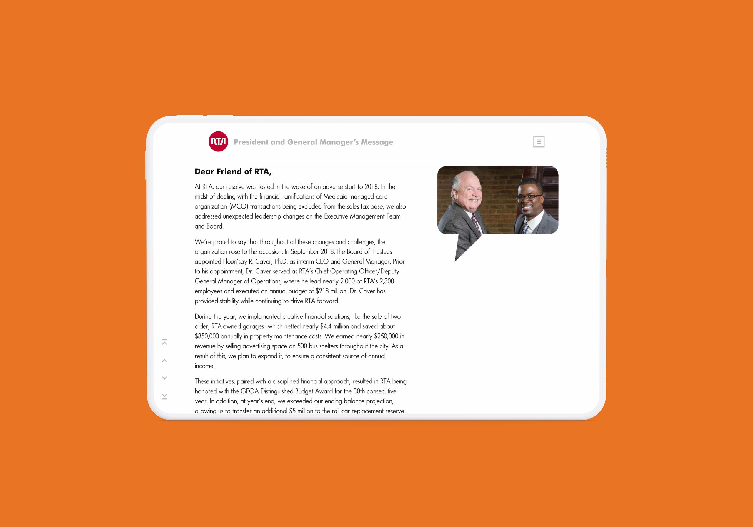 President and General Manager’s Message