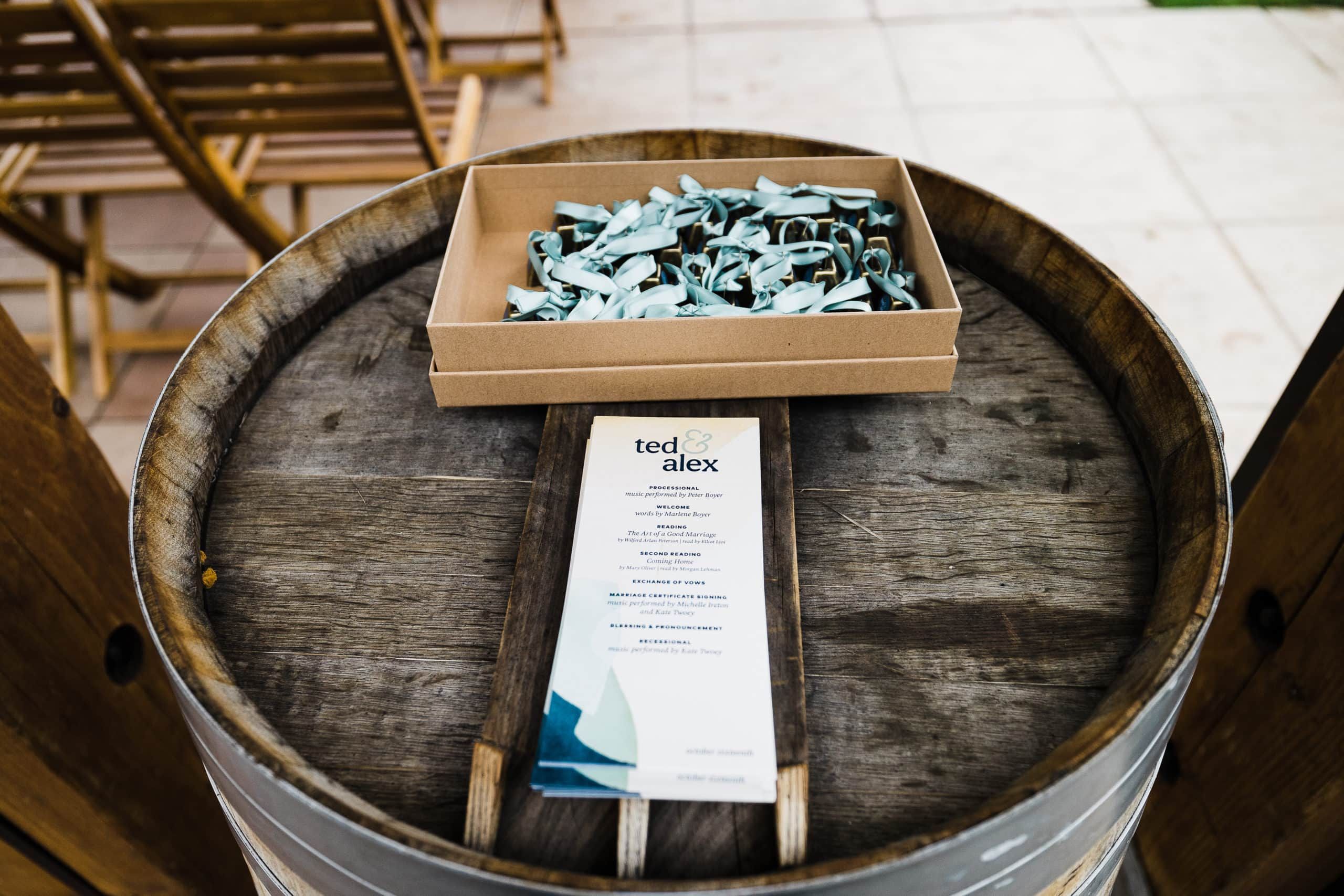 Wedding programs (Photography by Betty Elaine)